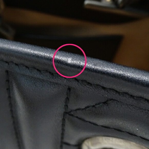 GUCCI Bag Women's Chain Shoulder Tote Leather GG Marmont Black 681483 - Picture 15 of 16